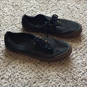 Men’s Black Tan Gum Vans Sneaker Shoes Size 13